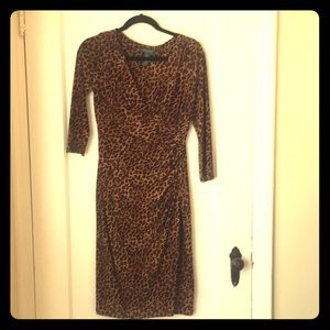 Lauren by Ralph Lauren animal print dress.
